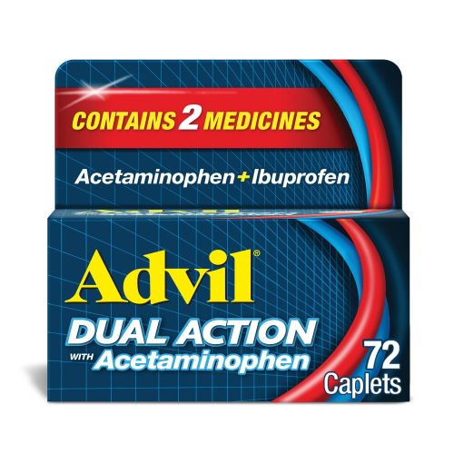 Advil Dual Action With Acetaminophen Pain and Headache Reliever Ibuprofen Tablets; 72 Count Advil Dual Action With Acetaminophen Pain and Headache Reliever Ibuprofen Tablets; 72 Count