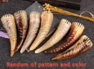 Natural Horn Comb Head Acupoint Massage Brush Fine Toothed Health Hair Comb Massage Brush