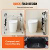 VEVOR Toilet Safety Rail, Folding Toilet Seat Frame, Adjustable Width & Height Fit Most Toilets, Supports 300lbs, Stand Alone Toilet Handles Grab Bars